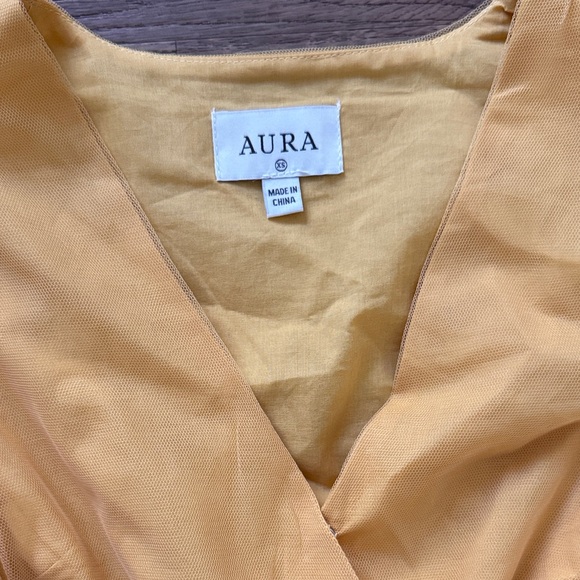 NWT Red Dress Boutique Aura Mustard Layered Maxi Dress - Picture 3 of 4